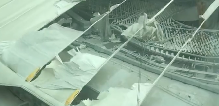 WATCH: Chaos as Storm Eunice tears apart 02 Arena in London