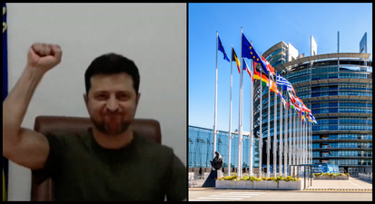 “Nobody is going to break us. We’re Ukrainian” – Zelensky finishes EU address to massive applause