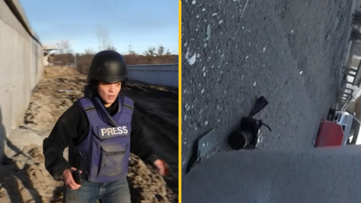 Horrifying footage shows press team being ambushed in Ukraine