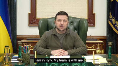 Volodymyr Zelensky shares video from Presidential palace to prove he’s not hiding in bunker