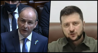 Ireland is not “politically or morally neutral in the face of war crimes”, Taoiseach tells Zelensky in Dáil