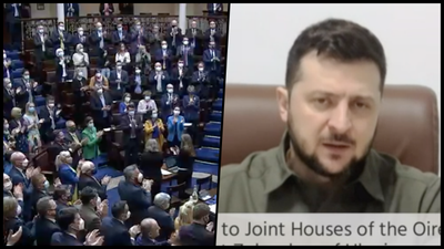 People Before Profit TDs refuse to applaud Zelensky’s speech in Dáil Éireann