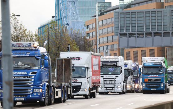 truck driver protest dublin