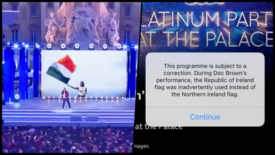 BBC issues correction after using Irish tricolour during jubilee concert