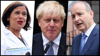 Taoiseach issues mild rebuke in parting words to Boris Johnson, Mary Lou McDonald goes in two-footed