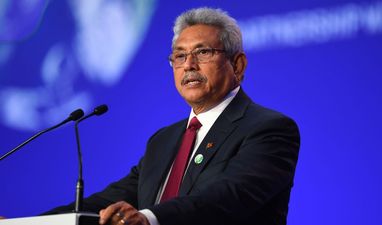 Thousands of protestors in Sri Lanka storm Presidential palace, with some using the pool