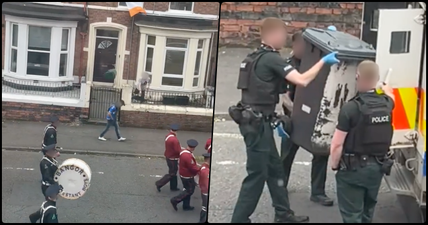 Bangor Flute Band feared explosive device had been thrown at them during Belfast parade