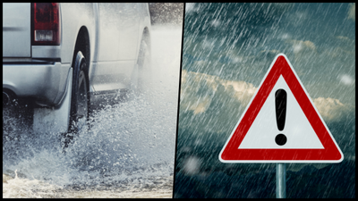 Road safety alert issued with heavy rain and thunderstorms on the horizon