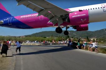 WATCH: Flight makes scary ‘lowest ever landing’ at Greek airport, narrowly avoiding plane spotters