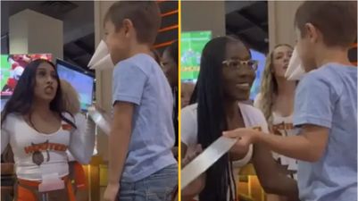 Kid treated to Hooters trip for his 5th birthday and people are divided