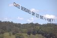 Banner calling for Matt Hancock to quit flown over I’m A Celeb camp
