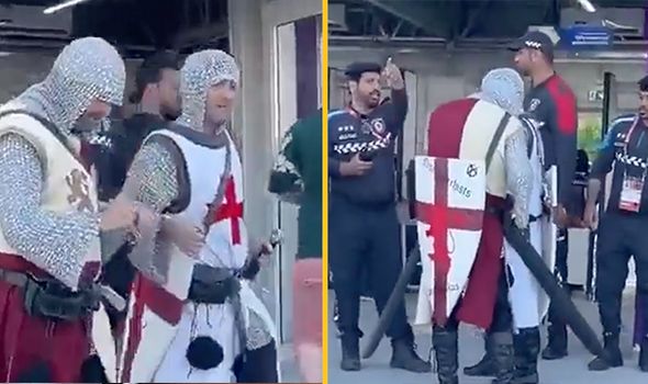England fans crusader costumes