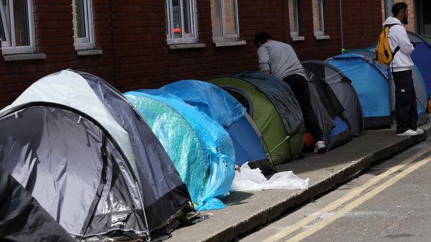 Asylum seekers tents