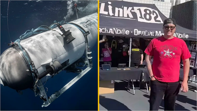 Stepson of billionaire missing on Titanic tourist sub goes to Blink-182 gig as search continues