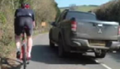 Driver fined and hit with six points for overtaking cyclist on country road