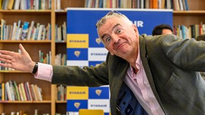 Michael O’Leary pied in the face by environmental protesters