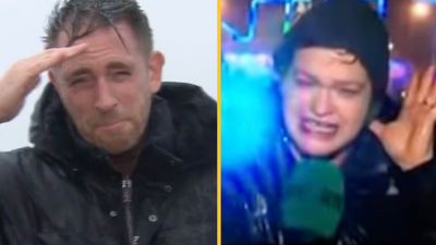 Irish reporter for Sky being compared to Teresa Mannion thanks to Storm Agnes coverage