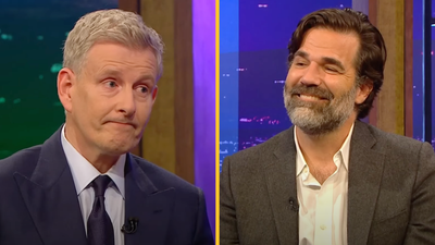 Patrick Kielty becomes emotional during interview with Rob Delaney about his late son