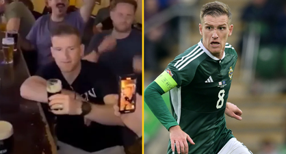 Customers in Irish pub sing Wolfe tones song at Northern Ireland captain