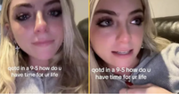 US college graduate cries about her first 9 to 5 job on TikTok