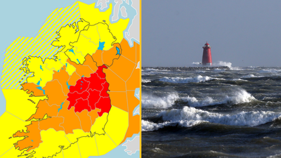 Storm Debi: Follow live as Ireland is battered by winds up to 130kmph