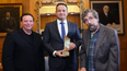 Leo Varadkar presents Charlie Bird with award for his ‘Climb with Charlie’ campaign