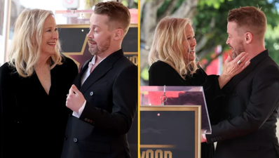 Macaulay Culkin reunites with Home Alone mum at Walk of Fame ceremony