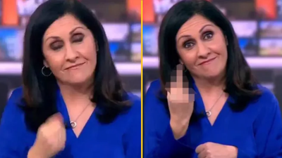 Viewers stunned as BBC presenter randomly gives the finger live on air
