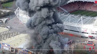 Huge fire breaks out at St Mary’s stadium ahead of Southampton vs Preston