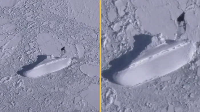 ‘400ft long ice ship’ discovered in Antarctica
