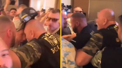 John Fury left with bloodied face following altercation with a member of Usyk’s team