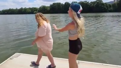 Influencer pays woman who can’t swim €20 to jump into lake and runs off when she starts struggling