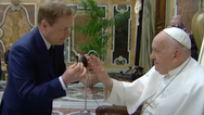Several Irish comedians meet with the Pope in the Vatican