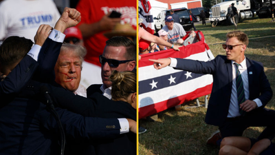 Heart-stopping moment secret service snipers shoot suspected Trump gunman