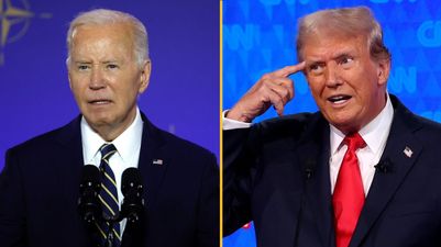 Donald Trump attacks ‘crooked’ Joe Biden after president withdraws from 2024 election
