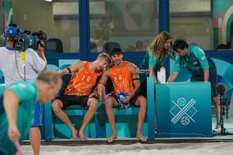 Convicted child rapist volleyball player tears up after being eliminated from Olympics