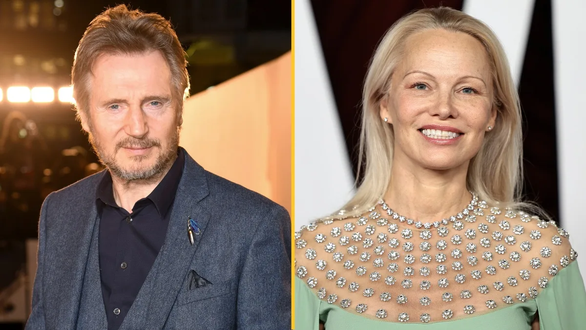 Liam Neeson admits he is ‘madly in love’ with Pamela Anderson after co-starring in new movie together